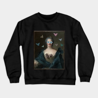 Ancient woman with her glasses Crewneck Sweatshirt